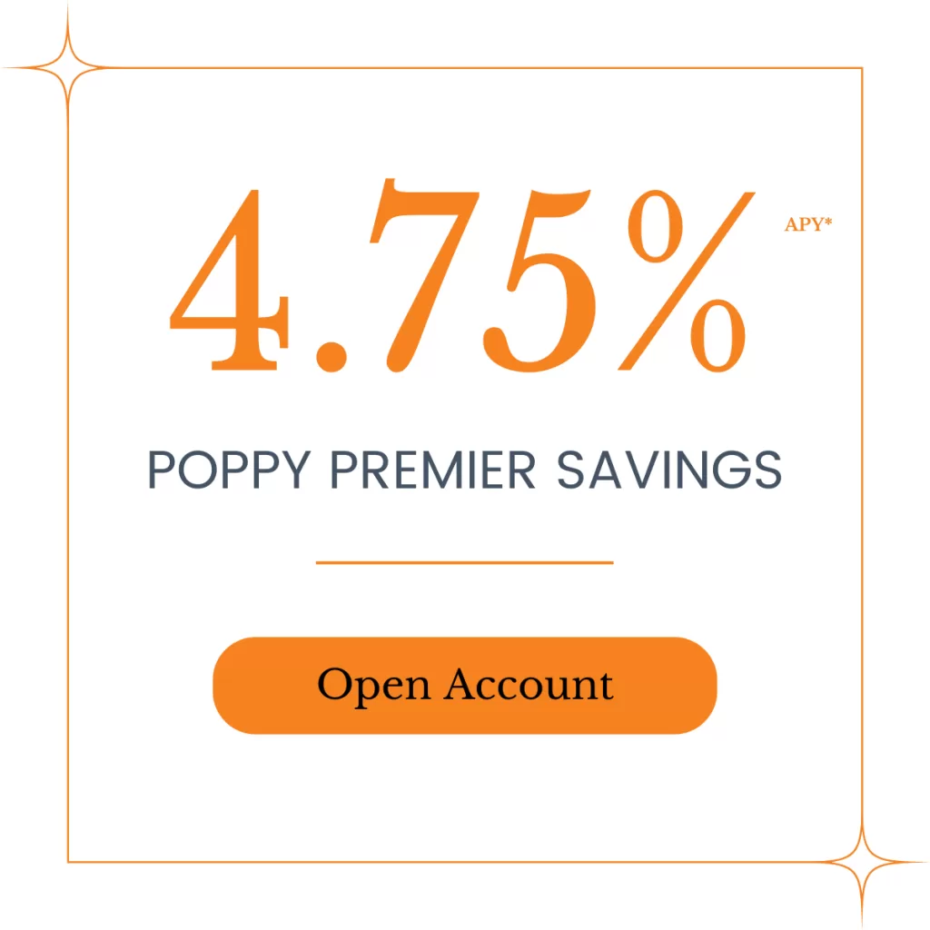 4.75% Poppy Premier Savings - Open account